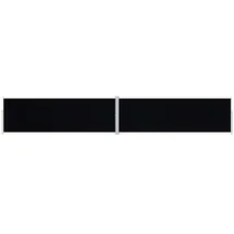 vidaXL Seitenmarkise 200 x 1200 cm Schwarz Polyester 2 St.