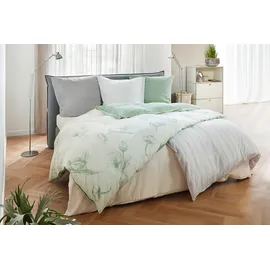 Primera Halbleinen Uni Beige 155 x 220 cm + 80 x 80 cm
