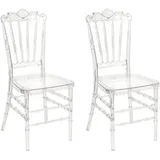 Beliani Bankettstuhl, Transparent, Kunststoff, 41x95x41 cm, Esszimmer, Stühle, Esszimmerstühle, Vierfußstühle