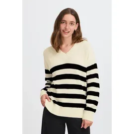 Oxmo V-Ausschnitt-Pullover Weiß S