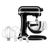 KitchenAid 5KSM55SXXEOB Küchenmaschine Onyx Schwarz (Rührschüsselkapazität: 5,2 l, 375 Watt)