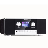 Auna Radio für Küche & Bad, Aufladbares DAB-Radio, DAB Plus Radio mit Bluetooth, Radio Batteriebetrieben mit DAB/DAB+/FM, TFT Display, Wecker, 5h Betrieb, Retro-Radio Klein, Radio mit Netzstecker 15W