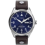 Timex Herren Quarz Uhr mit Leder Armband Pan Am