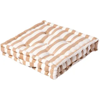 Homescapes Sitzkissen Beige, 40 x 40 x 10 cm, Oeko-Tex® Standard 100, Wohntextilien, Kissen, Bodenkissen