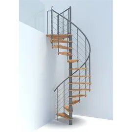 Minka Spindeltreppe Venezia Smart 38 305,5 cm Edelstahl/Holz/PVC/Stahl Grau