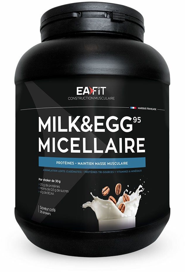 EA Fit Milk&Egg 95 Micellaire Café frappé 750 g Poudre