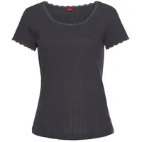 s.Oliver Damen Pyjamaoberteil graphit Gr.36/38