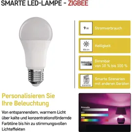 EMOS GoSmart CCT+RGB LED-Lampe A60 E27 ZigBee