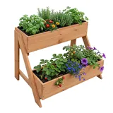 Relaxdays Vertikales Hochbeet 51,5 x 62,5 x 44 cm Orange