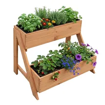 Relaxdays Vertikales Hochbeet 51,5 x 62,5 x 44 cm Orange