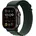 GPS + Cellular 49 mm Titangehäuse schwarz, Nylon Armband grün L