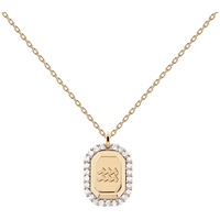 PDPAOLA CO01-566-U Damen-Halskette Sternzeichen Wassermann Silber vergoldet