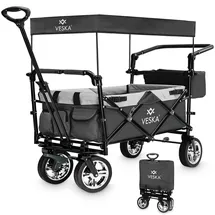 veska Bollerwagen faltbar grau