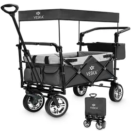 veska Bollerwagen faltbar grau