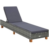 vidaXL Sonnenliege mit Auflage Poly  200 x 55 x 72,5 cm