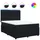 vidaXL Boxspringbett mit Matratze Schwarz 140x200 cm Samt