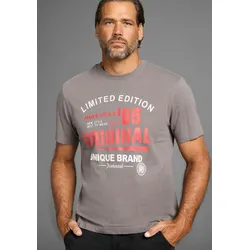 Man's World T-Shirt, Kurzarm, für die Freizeit, aus Baumwolle Man's World grau XL (56/58)