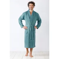 Hajo Morgenmantel Herren Mantel Frottee blau 56