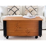 Couchtisch Truhe Wohnzimmertisch Sofatisch Holz massiv vintage shabby loft alt
