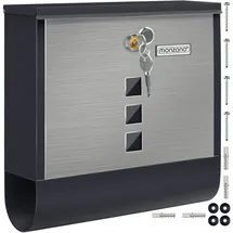 monzana schwarz inkl. Zeitungsfach