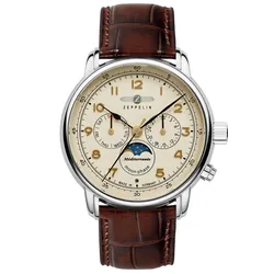Zeppelin 9636-5 Herrenuhr 100 Jahre Mediterranée Mondphase
