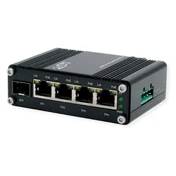 Exsys Switch mini PoE+ SFP o.Netzteil Industrie DIN-Rail - Switch - 1 Gbps
