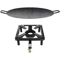 All'Grill Hockerkocher-Set (groß) mit Eisen-Wok/Grillschale Ø 70 cm - ohne Zündsicherung