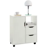 SoBuy FBT105 Rollcontainer 60 x 70 x 35 cm weiß