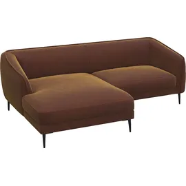 flexlux Eckcouch Polyester 2-Sitzer Braun