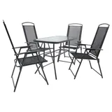 VCM my garden Sitzgruppe anthrazit Textilene, Metall, 5-teilig