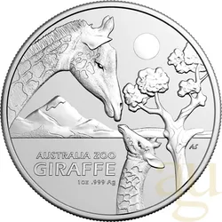 1 Unze Silbermünze Australia Zoo - Giraffe 2024