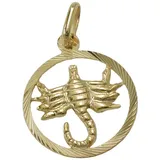 GALLAY Anhänger 15mm Sternzeichen Skorpion Gold/Gelbgold