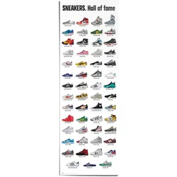Poster REINDERS "Sneakers - hall of fame", bunt (farbe bild(er): mehrfarbig), B:53cm H:158cm T:0,1cm, Bilder