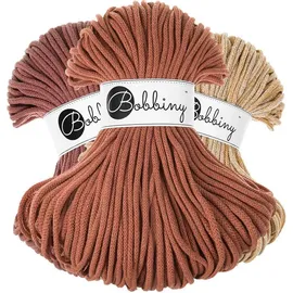 Bobbiny 5 mm Flechtkordel 100 m Grau-Violett