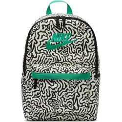 NIKE Rucksack Heritage Backpack (25L), BLACK/COCONUT MILK/STADIUM GREEN, ONE SIZE