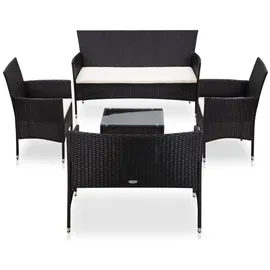 vidaXL Garten-Lounge-Set schwarz 45893