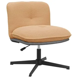 vidaXL Bürodrehstuhl Gelockter wollähnlicher Stoff Beige