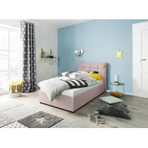 Home Affaire Polsterbett HOME AFFAIRE "Endres", rosa (flamingo), B:103cm L:210cm, imgrägnierte Struktur (100% Polyester), Betten, Polsterbett, mit Bettkasten, wahlweise ohne Matratze/Lattenrost oder incl. Matratze
