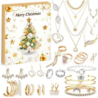 YDHHSYH Schmuck-Adventskalender Adventskalender Schmuck 2024 Weihnachtskalender Frauen Mädchen (für Frauen Mädchen Teenager Kinder), 24 Überraschungen Armband Halskette Ohrringe