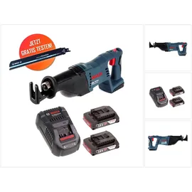 Bosch GSA 18 V-LI inkl. 2 x 2,0 Ah + Ladegerät