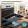 ICQN Tiefes Backblech & Gitter Set 455 × 375 × 60 mm Extra Tiefe, Kompatibel mit Bosch, Siemens, Constructa & Neff, Emaillierte Fettpfanne & Verchromtes Gitter für Backofen & Herd