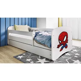 WFL GROUP Jugendbett Emily 70 x 140 cm Kiefer massiv weiß