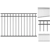 vidaXL Zaunfeld Stahl 1,7x1 m Schwarz