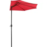 Sonnenschirm Gartenschirm Sonnenschutz Halbrund Rot Ø/Breite 300X156 Cm