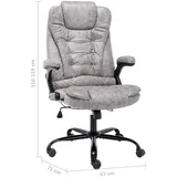 vidaXL Bürostuhl Wildleder-Optik Hellgrau