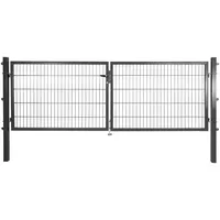 Arvotec Zaundoppeltür ARVOTEC "ESSENTIAL", grau (anthrazit), B:300cm H:100cm, Metall,