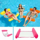 Aufblasbares Badebett, Wasserhängematte 4 In 1 Lounge Chair Luftmatratze Für Den Pool Lounge Aufblasbare Hängematte Für Den Pool Aufblasbare Hängematte Für Den Pool Für Erwachsene Und Kinder (pink),so