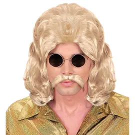 w widmann milano party fashion 70er Jahre Perücke mit Bart Unisex Einheitsgröße