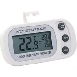 Luckxing Kühlschrank-Thermometer, Digitale wasserdichte Kühlschrank Mit Gefrierfach Thermometer Mit Gut Lesbarem LCD-Anzeige Lesen Mit Haken Perfekt Für Lnnen/Außen/Home/Restaurants/Bars/Cafés