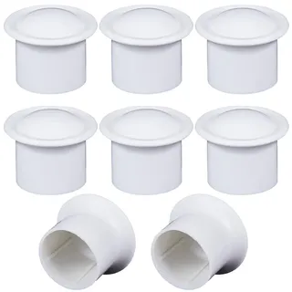 GORGECRAFT 8Stk Kunststoff-Vorhangstangenabdeckungen Für Fenster Weiße Enden Vorhangkappen 28mm Innendurchmesser Säule Gardinenstangen-Endstücke Vorhangköpfe Römische Stangen Dekorations (41x33 mm)
